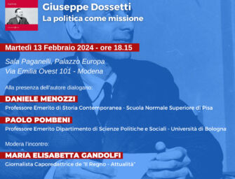 ‘Dossetti, la politica come missione’, il libro