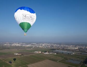 ‘Mongolfiera animalista’ vola su Max Mara