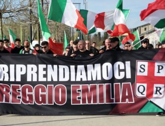 Presidio della Rete dei Patrioti a Reggio, poche decine di manifestanti in piazzale Europa