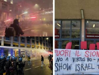 Guerriglia urbana pro-Pal a Bologna prima di Virtus-Maccabi, sedici feriti tra le forze dell’ordine