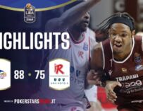 Trapani Shark vs UNA Hotels Reggio Emilia 88-75: gli highlights della partita