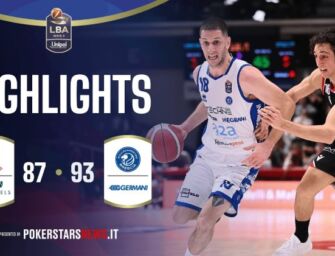 Una Hotels Reggio Emilia vs Germani Brescia 87-93: gli highlights della partita