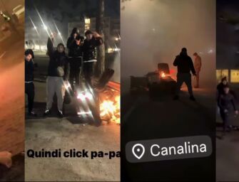 Reggio, Capodanno vandalico alla Canalina: botti, estintori svuotati, pallet in fiamme