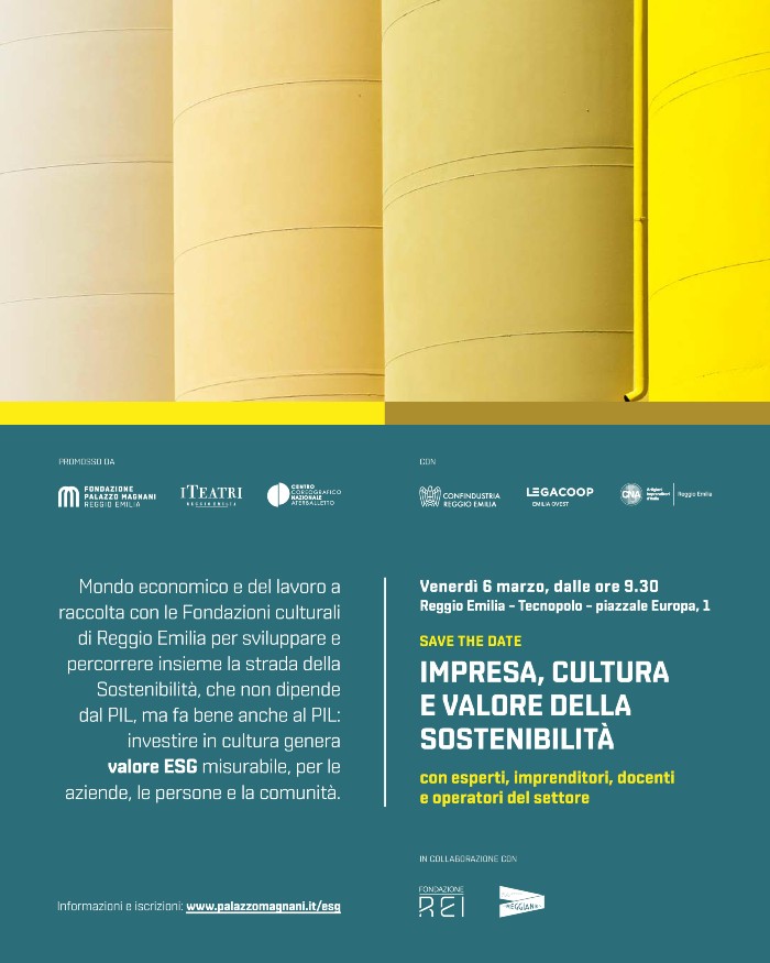 La locandina del convegno "Impresa, cultura e valore della sostenibilità"