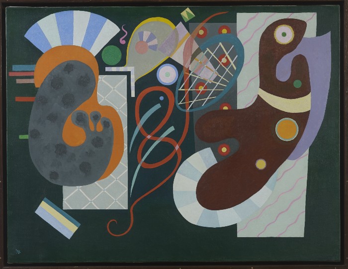Vasilij Vasil'evič Kandinskij (Mosca, 1866 - Neuilly-sur-Seine, 1944), Le nœud rouge,
1936, Olio su tela, 89 x 116 cm, Fondation Marguerite et Aimé Maeght, Saint-Paul-de-
Vence © Claude Germain - Archives Fondation Maeght (France)