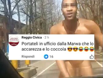 Uomo nudo, Reggio Civica irride Mahmoud. Pd: “Sessisti e razzisti”; Tarquini: “È satira politica”