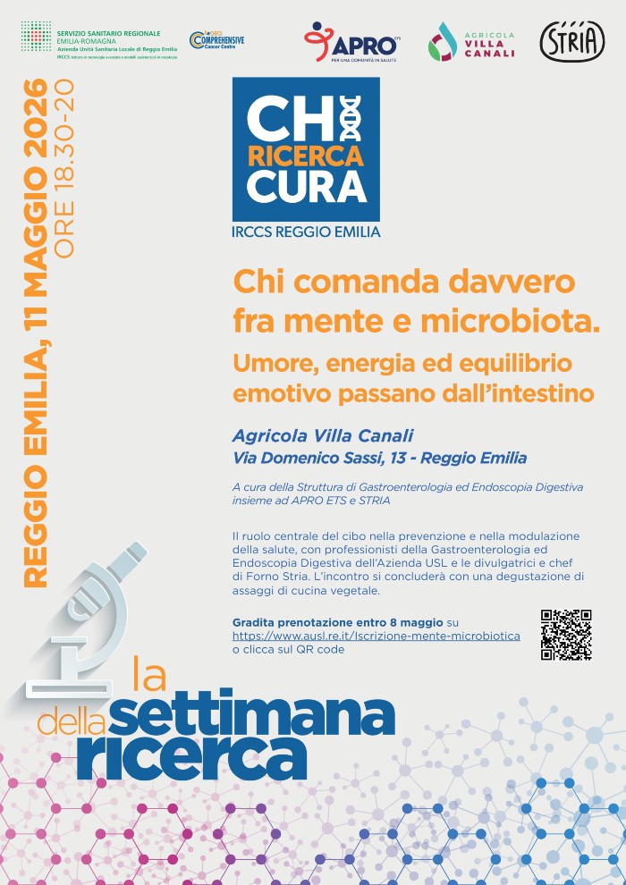 La locandina dell'incontro "Chi comanda davvero tra mente e microbiota"