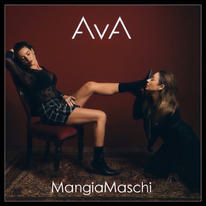 La copertina del singolo di AvA "MangiaMaschi"