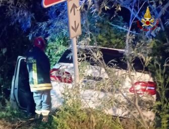 Bassa Reggiana. Perde il controllo dell’auto, esce di strada e si schianta contro un albero