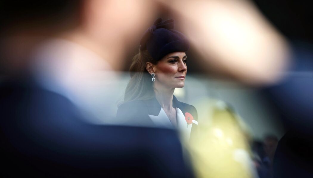 La principessa del Galles Kate Middleton durante una parata