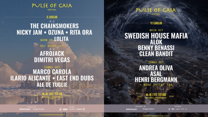 Pulse of Gaia Festival - line-up del 5 e dell'11 luglio 2026