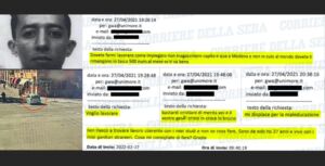 Le mail del 2021 di Salim El Koudri all'Università di Modena e Reggio Emilia