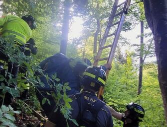 Tizzano, resta incastrato tra gli alberi con il deltaplano a 12 metri da terra