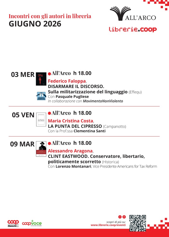 Il calendario di eventi della libreria all'Arco di Reggio Emilia - giugno 2026