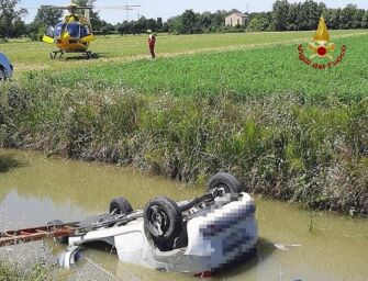 Tragedia a Reggiolo, auto si ribalta e finisce nel canale: morto ragazzo di 21 anni