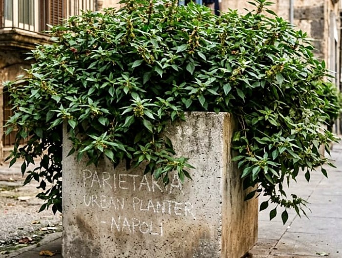 Un vaso di parietaria
