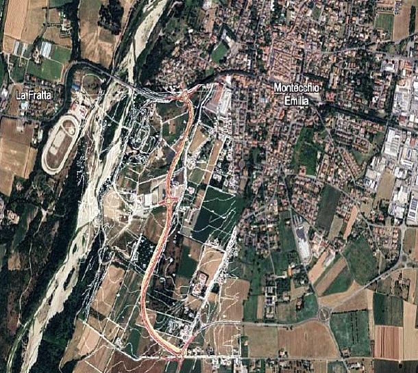 Il tracciato della Tangenziale Sud-Ovest di Montecchio