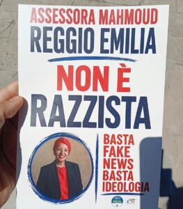 Il volantino di Fratelli d'Italia contro l'assessora Marwa Mahmoud