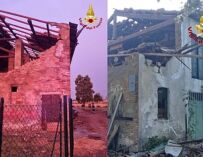 Maltempo, a Reggio e Brescello crollano due fabbricati rurali: evacuate quattro persone