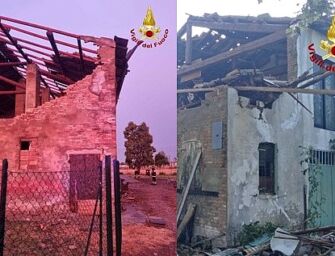 Maltempo, a Reggio e Brescello crollano due fabbricati rurali: evacuate quattro persone