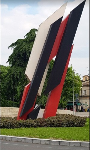 La rotonda di Mazinga, a Reggio Emilia