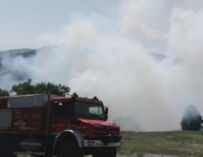 Vedriano, vasto incendio nei boschi: Canadair in azione