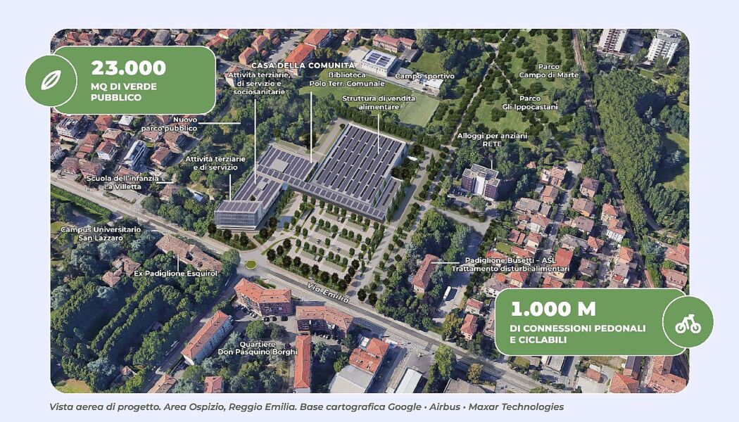 Il progetto Pru area Ospizio a Reggio Emilia di Conad Centro Nord