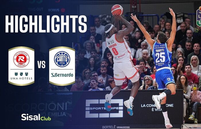 [Basket] Una Hotels Reggio Emilia-Acqua S. Bernardo Cantù 81-60: gli highlights della partita