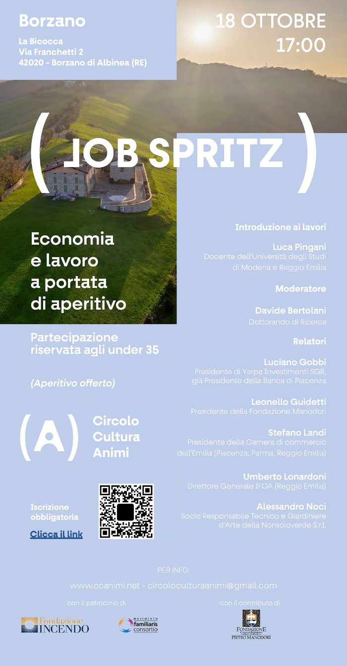 La locandina del "Job Spritz" del 18 ottobre 2026